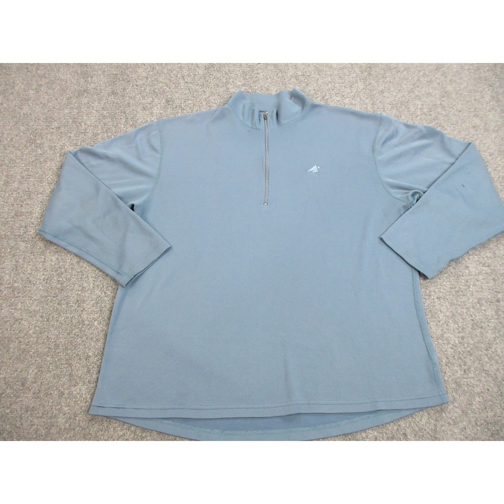 Eastern Mountain Sports Techwick Pullover Mens XL Blue 1/4 Zip Long Sleeve Top